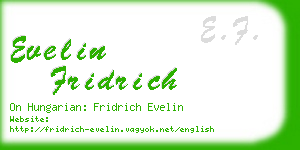 evelin fridrich business card